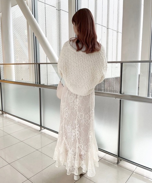 one after another NICE CLAUP（ワンアフターアナザーナイスクラップ）の「女神のシルエット　エスカルゴスカート（スカート・レディース・アイボリー/グレー系その他/パープル系その他/ライトグレー/オフホワイト・FREE）」の7枚目の写真