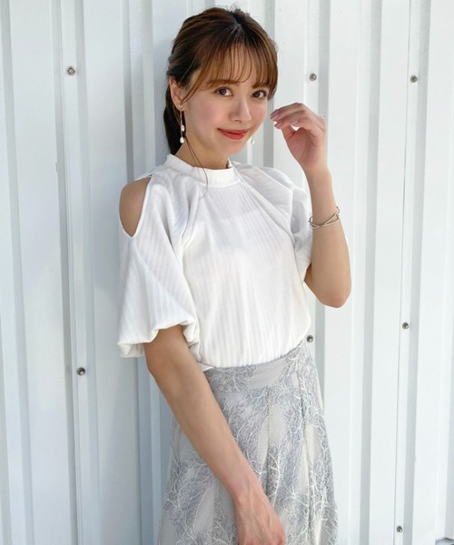 one after another NICE CLAUP（ワンアフターアナザーナイスクラップ）の「女神のシルエット　エスカルゴスカート（スカート・レディース・アイボリー/グレー系その他/パープル系その他/ライトグレー/オフホワイト・FREE）」の19枚目の写真