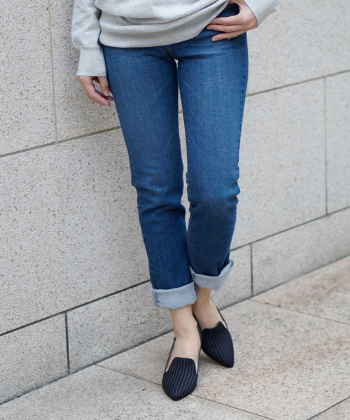 laboratory work（ラボラトリーワーク）の「デニムスキニーパンツ（デニムパンツ・レディース・ライトブルー/インディゴブルー/ホワイト/サックスブルー・SMALL/MEDIUM）」の4枚目の写真