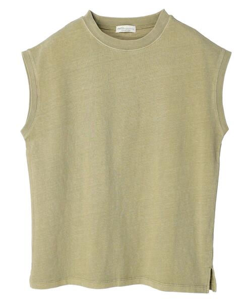 earth music&ecology(アースミュージックアンドエコロジー)の「ピグメントダイノースリーブプルオーバー(Tシャツ/カットソー・レディース・ライトグレー/オリーブ/アイボリー/テラコッタ・FREE)」の5枚目の写真