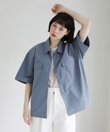 ETELIO | ビッグシルエット半袖 コーチシャツジャケット(シャツ/ブラウス)