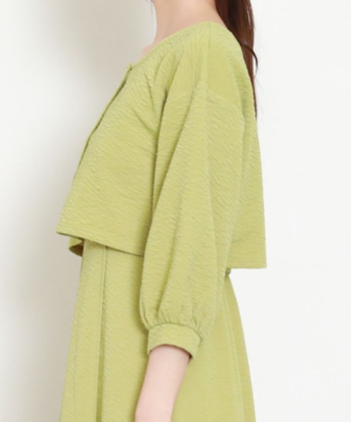 archives（アルシーヴ）の「フクレジャガード２ｗａｙカーディガン（カーディガン/ボレロ・レディース・ブラック/オレンジ/アイボリー/イエロー・MEDIUM）」の22枚目の写真