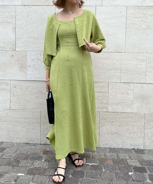 archives（アルシーヴ）の「フクレジャガード２ｗａｙカーディガン（カーディガン/ボレロ・レディース・ブラック/オレンジ/アイボリー/イエロー・MEDIUM）」の11枚目の写真