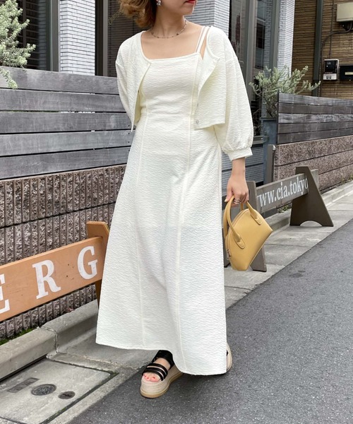 archives（アルシーヴ）の「フクレジャガード２ｗａｙカーディガン（カーディガン/ボレロ・レディース・ブラック/オレンジ/アイボリー/イエロー・MEDIUM）」の8枚目の写真