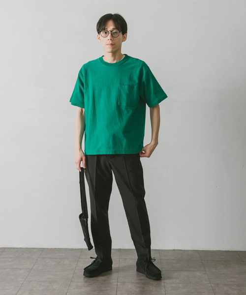 URBAN RESEARCH DOORS(アーバンリサーチドアーズ)の「ヘビーオンス ショートスリーブTシャツ(Tシャツ/カットソー・メンズ・グリーン/スミクロ/レッド/ブルー/ホワイト/グレー・X-LARGE/MEDIUM/LARGE)」の12枚目の写真