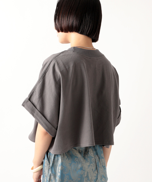 JOINT WORKS（ジョイントワークス）の「【ALORE/アローレ】クロップドTシャツ（Tシャツ/カットソー・レディース・ホワイト/ブラック系その他・FREE）」の2枚目の写真