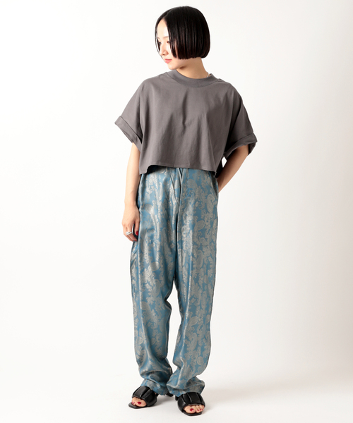 JOINT WORKS（ジョイントワークス）の「【ALORE/アローレ】クロップドTシャツ（Tシャツ/カットソー・レディース・ホワイト/ブラック系その他・FREE）」の5枚目の写真