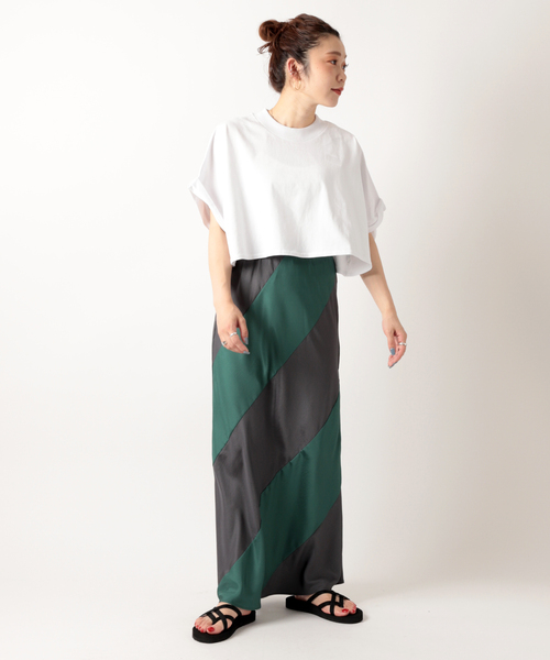 JOINT WORKS（ジョイントワークス）の「【ALORE/アローレ】クロップドTシャツ（Tシャツ/カットソー・レディース・ホワイト/ブラック系その他・FREE）」の9枚目の写真