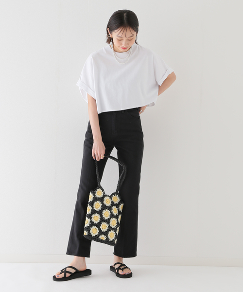 JOINT WORKS（ジョイントワークス）の「【ALORE/アローレ】クロップドTシャツ（Tシャツ/カットソー・レディース・ホワイト/ブラック系その他・FREE）」の16枚目の写真