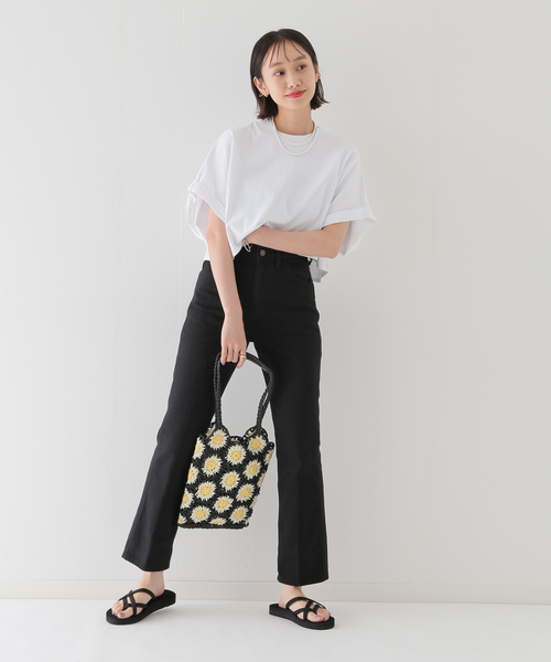 JOINT WORKS（ジョイントワークス）の「【ALORE/アローレ】クロップドTシャツ（Tシャツ/カットソー・レディース・ホワイト/ブラック系その他・FREE）」の17枚目の写真