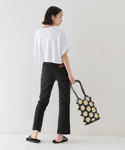 JOINT WORKS（ジョイントワークス）の「【ALORE/アローレ】クロップドTシャツ（Tシャツ/カットソー・レディース・ホワイト/ブラック系その他・FREE）」の18枚目の写真