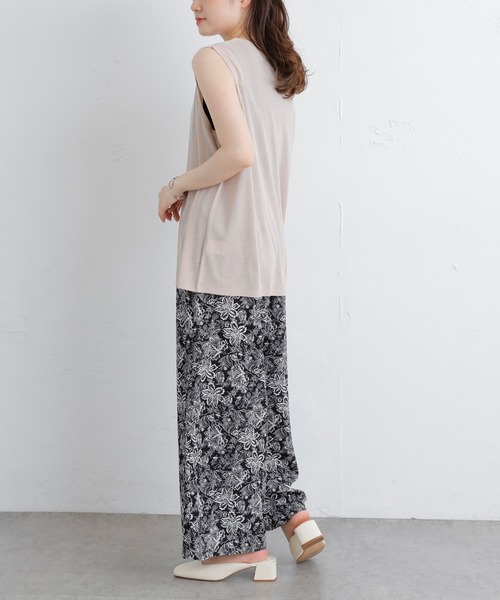 PUAL CE CIN(ピュアルセシン)の「シアーボックスノースリーブ(タンクトップ・レディース・ライトグレー/ブラック/グリーン/ピンクベージュ・FREE)」の14枚目の写真