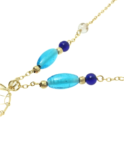 チャイハネ（チャイハネ）の「【チャイハネ】フィグリードリームキャッチャーネックレス（ネックレス・レディース・ターコイズブルー/ブラック・FREE）」の4枚目の写真