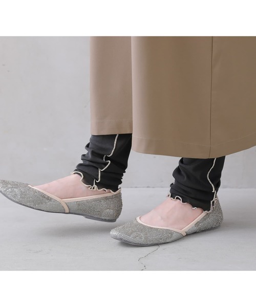 n'OrLABEL（ノアールレーベル）の「『配色メローシアーレギンス』（レギンス/スパッツ・レディース・アイボリー/ブラック/パープル/ライム/ボルドー/グリーン・2/1）」の15枚目の写真