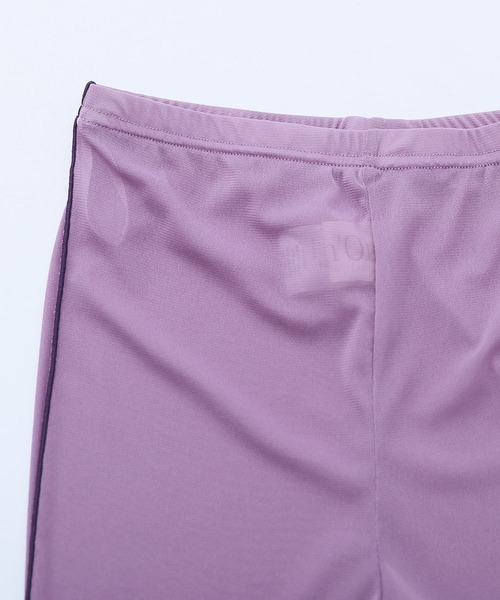 n'OrLABEL（ノアールレーベル）の「『配色メローシアーレギンス』（レギンス/スパッツ・レディース・アイボリー/ブラック/パープル/ライム/ボルドー/グリーン・2/1）」の19枚目の写真