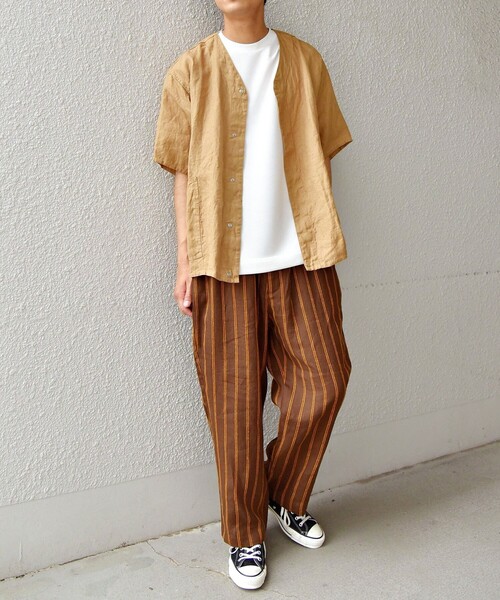 SHIPS any(シップス エニィ)の「SHIPS any: リネン ブークレ テーパード イージーパンツ(その他パンツ・メンズ・ブラウン/ネイビー・SMALL/MEDIUM/LARGE/X-LARGE)」の12枚目の写真