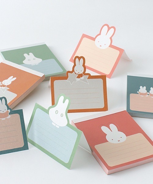 Miffy( ミッフィー)の「Miffy/バイカラーポップアップメモパッド(手帳/メモ帳・レディース・ピンク/ネイビー/グリーン/オレンジ・FREE)」の4枚目の写真