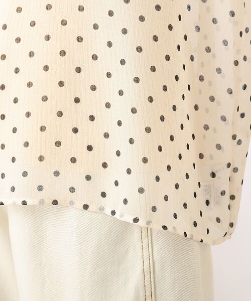 THE SHOP TK （ザ ショップ ティーケー ）の「◆【程よい透け感】ドットシャーリングブラウス（シャツ/ブラウス・レディース・ベージュ系/ホワイト系その他/ブラック系・11/12）」の13枚目の写真
