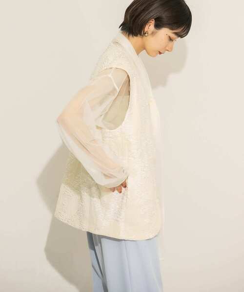 KBF（ケイビーエフ）の「2WAYボウタイチュールブラウス（シャツ/ブラウス・レディース・アイボリー/ラベンダー/グリーン系その他・ONE）」の18枚目の写真