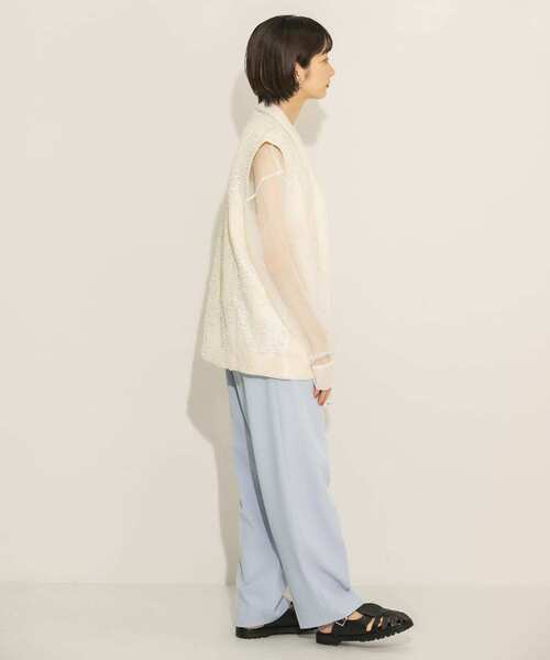 KBF（ケイビーエフ）の「2WAYボウタイチュールブラウス（シャツ/ブラウス・レディース・アイボリー/ラベンダー/グリーン系その他・ONE）」の4枚目の写真