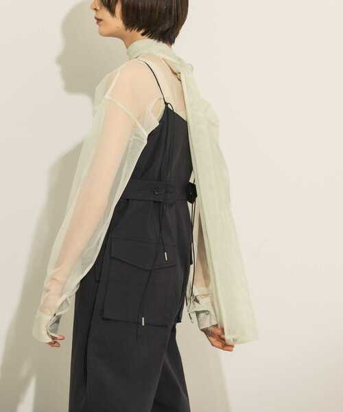 KBF（ケイビーエフ）の「2WAYボウタイチュールブラウス（シャツ/ブラウス・レディース・アイボリー/ラベンダー/グリーン系その他・ONE）」の19枚目の写真