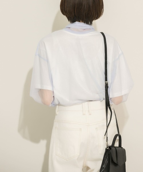 KBF（ケイビーエフ）の「2WAYボウタイチュールブラウス（シャツ/ブラウス・レディース・アイボリー/ラベンダー/グリーン系その他・ONE）」の12枚目の写真