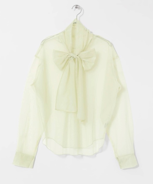 KBF（ケイビーエフ）の「2WAYボウタイチュールブラウス（シャツ/ブラウス・レディース・アイボリー/ラベンダー/グリーン系その他・ONE）」の13枚目の写真