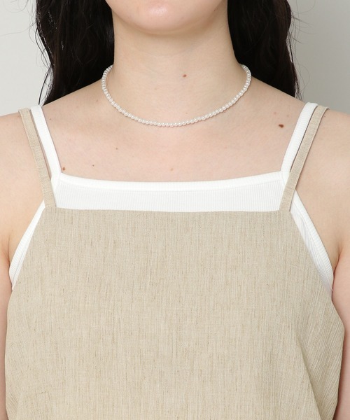ALAND（エーランド）の「3.3 Field Trip／スクエアネックキャミ 2353224（キャミソール・レディース・ブラック/ベージュ・FREE）」の6枚目の写真