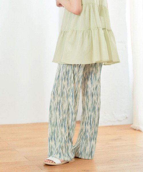 anown（アノン）の「セルフカットニュアンス柄プリーツパンツ（その他パンツ）」 - WEAR