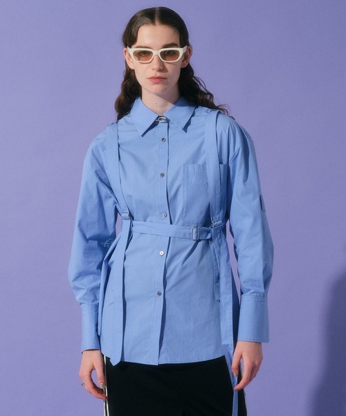 MAISON SPECIAL(メゾンスペシャル)の「ボンテージシャツ【MAISON SPECIAL/メゾンスペシャル】(シャツ/ブラウス・レディース・ホワイト/ブラック/サックスブルー・FREE)」の11枚目の写真