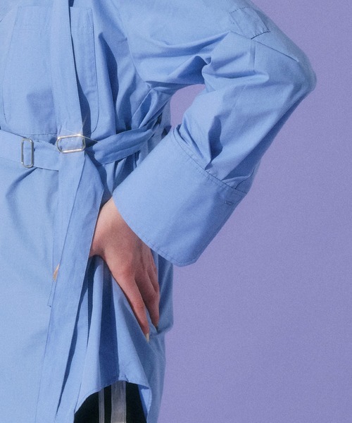 MAISON SPECIAL(メゾンスペシャル)の「ボンテージシャツ【MAISON SPECIAL/メゾンスペシャル】(シャツ/ブラウス・レディース・ホワイト/ブラック/サックスブルー・FREE)」の10枚目の写真