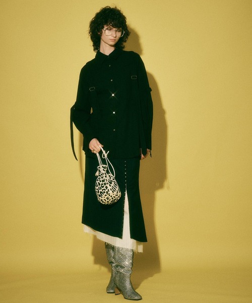 MAISON SPECIAL(メゾンスペシャル)の「ボンテージシャツ【MAISON SPECIAL/メゾンスペシャル】(シャツ/ブラウス・レディース・ホワイト/ブラック/サックスブルー・FREE)」の13枚目の写真