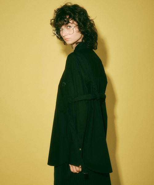 MAISON SPECIAL(メゾンスペシャル)の「ボンテージシャツ【MAISON SPECIAL/メゾンスペシャル】(シャツ/ブラウス・レディース・ホワイト/ブラック/サックスブルー・FREE)」の16枚目の写真