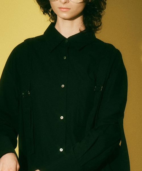 MAISON SPECIAL(メゾンスペシャル)の「ボンテージシャツ【MAISON SPECIAL/メゾンスペシャル】(シャツ/ブラウス・レディース・ホワイト/ブラック/サックスブルー・FREE)」の17枚目の写真