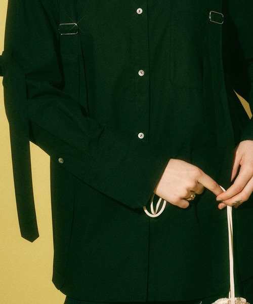 MAISON SPECIAL(メゾンスペシャル)の「ボンテージシャツ【MAISON SPECIAL/メゾンスペシャル】(シャツ/ブラウス・レディース・ホワイト/ブラック/サックスブルー・FREE)」の18枚目の写真