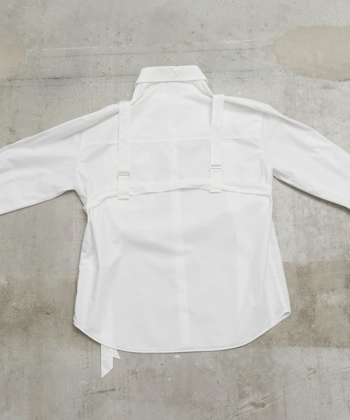 MAISON SPECIAL(メゾンスペシャル)の「ボンテージシャツ【MAISON SPECIAL/メゾンスペシャル】(シャツ/ブラウス・レディース・ホワイト/ブラック/サックスブルー・FREE)」の21枚目の写真