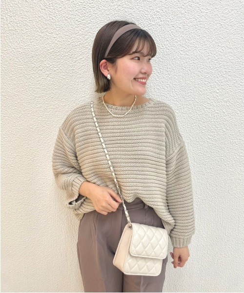 flower（フラワー）の「タックテーパードパンツ（その他パンツ・レディース・ベージュ/パープル・FREE）」の5枚目の写真