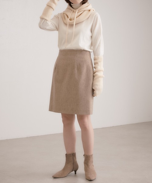 PAPILLONNER(パピヨネ)の「今季必須アイテム/バラクラバ/PAPILLONNER/パピヨネ(ネックウォーマー/スヌード・レディース・グレー/アイボリー・FREE)」の8枚目の写真