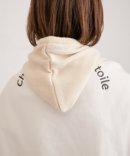 PAPILLONNER(パピヨネ)の「今季必須アイテム/バラクラバ/PAPILLONNER/パピヨネ(ネックウォーマー/スヌード・レディース・グレー/アイボリー・FREE)」の5枚目の写真