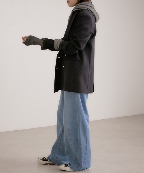 PAPILLONNER(パピヨネ)の「今季必須アイテム/バラクラバ/PAPILLONNER/パピヨネ(ネックウォーマー/スヌード・レディース・グレー/アイボリー・FREE)」の19枚目の写真