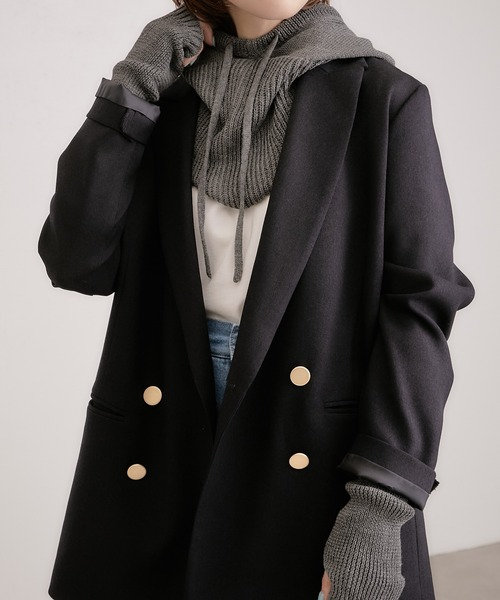 PAPILLONNER(パピヨネ)の「今季必須アイテム/バラクラバ/PAPILLONNER/パピヨネ(ネックウォーマー/スヌード・レディース・グレー/アイボリー・FREE)」の18枚目の写真