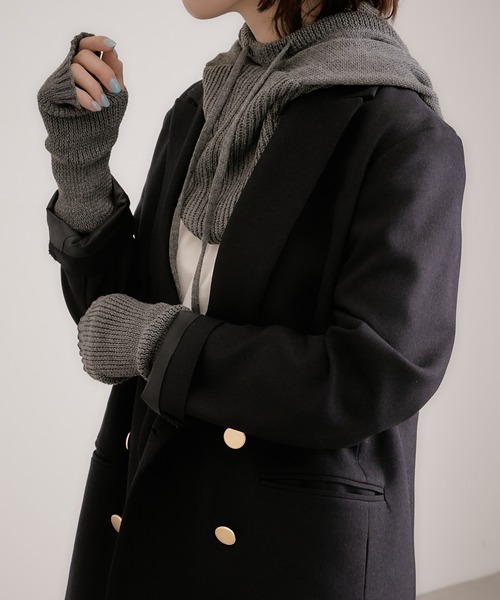 PAPILLONNER(パピヨネ)の「今季必須アイテム/バラクラバ/PAPILLONNER/パピヨネ(ネックウォーマー/スヌード・レディース・グレー/アイボリー・FREE)」の20枚目の写真