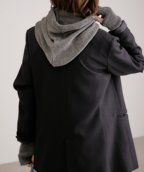 PAPILLONNER(パピヨネ)の「今季必須アイテム/バラクラバ/PAPILLONNER/パピヨネ(ネックウォーマー/スヌード・レディース・グレー/アイボリー・FREE)」の22枚目の写真