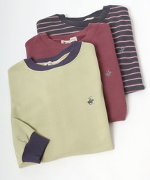 BEVERLY HILLS POLO CLUB（ビバリーヒルズポロクラブ）の「BEVERLY HILLS POLO CLUB ワンポイントロゴ刺繍スウェットトップス レディース/トレーナープルオーバー/無地/ボーダー/リンガー（スウェット・メンズ）」