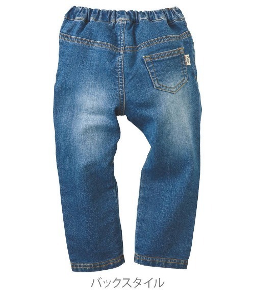 combimini（コンビミニ）の「デニムニットパンツ（デニムパンツ・キッズ・ブルー・100/110/80/90/120）」の2枚目の写真