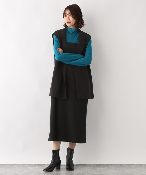 GLOBAL WORK（グローバルワーク）の「テーラーカラーミドルジレ/347288（ベスト・レディース・ブラック/ブラウン系その他6・FREE）」の3枚目の写真