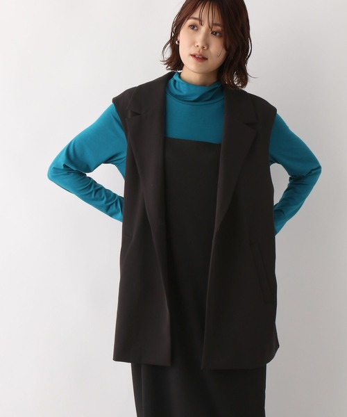 GLOBAL WORK（グローバルワーク）の「テーラーカラーミドルジレ/347288（ベスト・レディース・ブラック/ブラウン系その他6・FREE）」の6枚目の写真