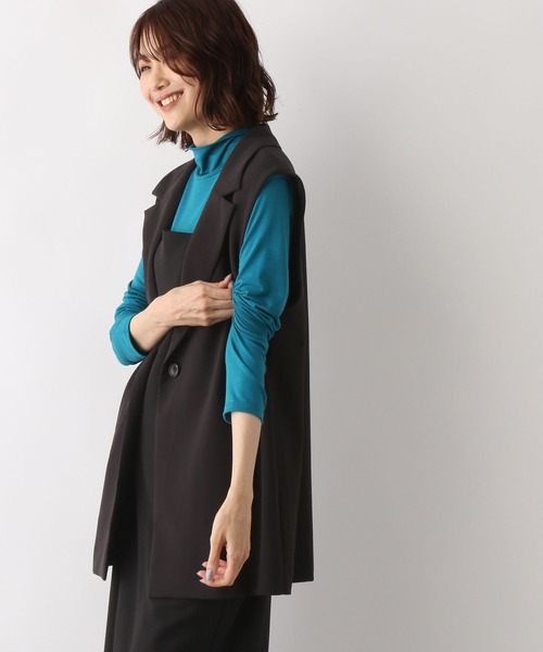 GLOBAL WORK（グローバルワーク）の「テーラーカラーミドルジレ/347288（ベスト・レディース・ブラック/ブラウン系その他6・FREE）」の8枚目の写真