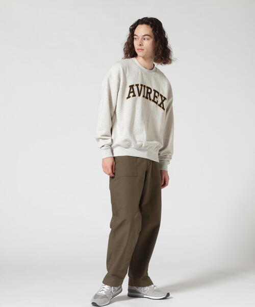 AVIREX(アヴィレックス)の「【WEB&DEPOT限定】LOGO PATCHED CREW SWEAT / ロゴ パッチド クルー スウェット / AVIREX / アヴィレックス(スウェット・メンズ・オートミール/ダークグリーン/マスタード/レッド/ブラック/その他5/ダークグリーン系・MEDIUM/LARGE/X-LARGE/XX-LARGE/XL(43))」の7枚目の写真