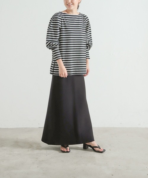 LEPSIM(レプシィム)の「【FOR I SERIES】ボートネックボーダーカットソー 158116(Tシャツ/カットソー・レディース・ブラック/ネイビー/グリーン・SMALL)」の5枚目の写真